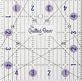 The Quilted Bear Quilting Rulers 5x5 Transparent Non-Slip Acrylic