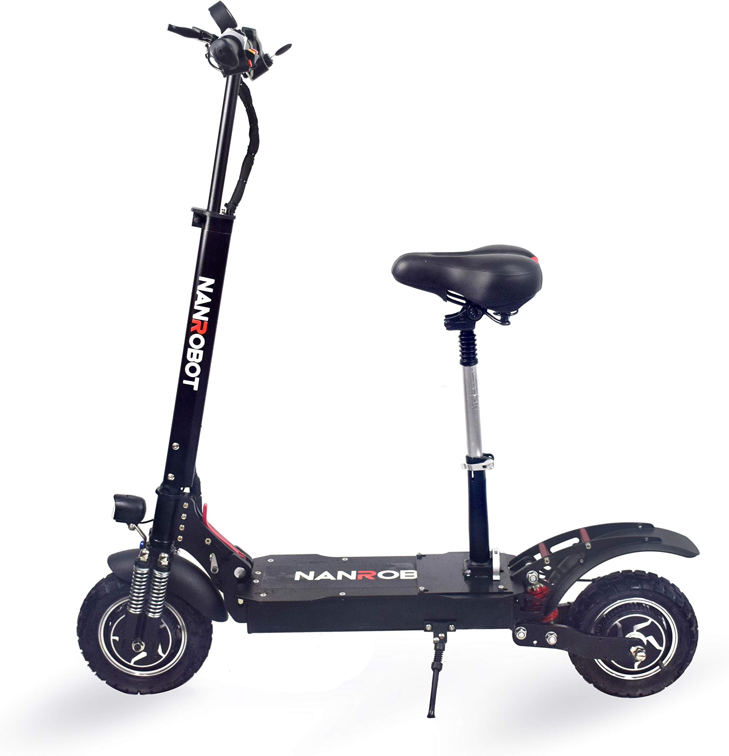 NANROBOT D4+ Electric Scooter -Portable Folding, 40 MPH and 45 Mile Range of Riding, 2000W Motor Power and 330lb Load