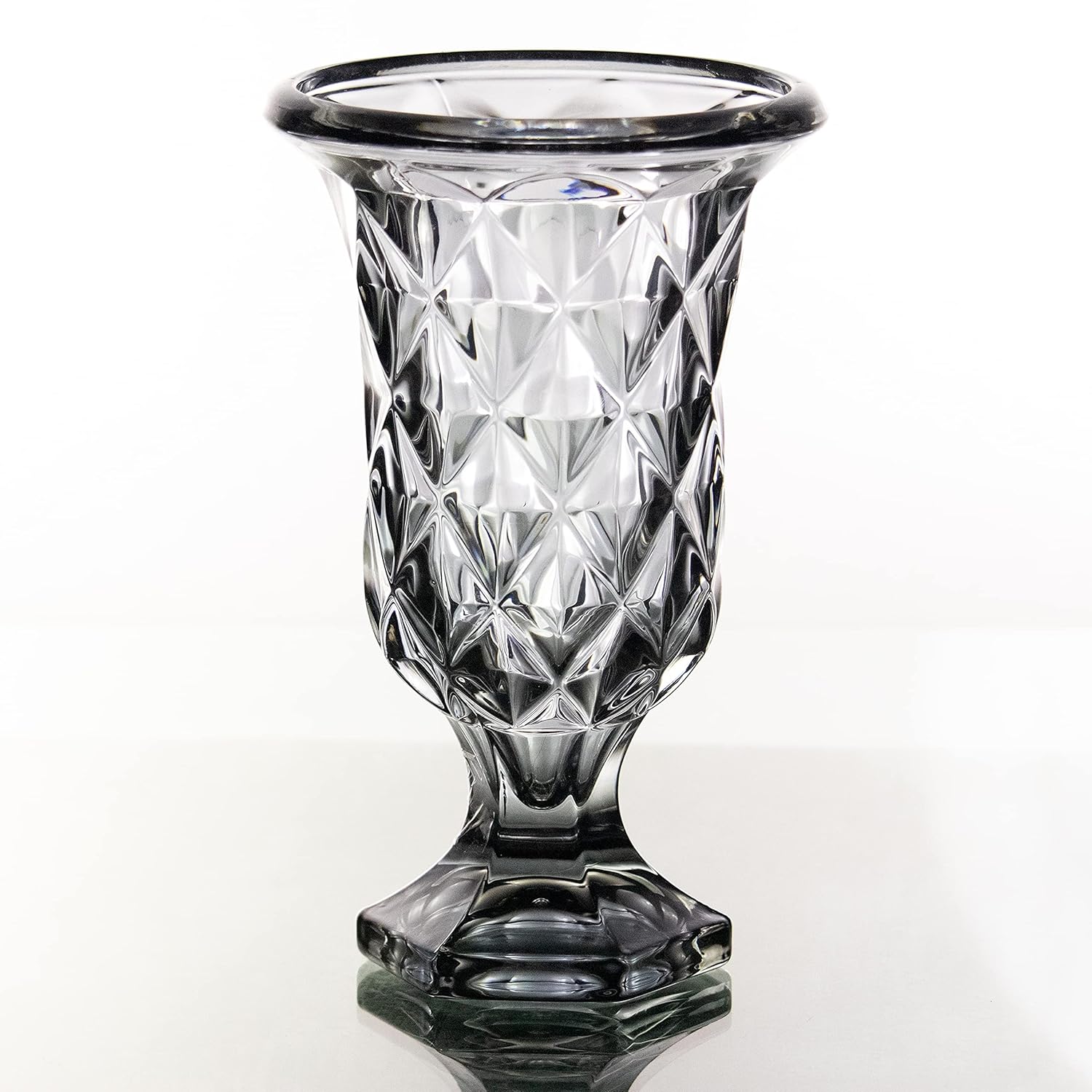 Buy 7 Stars Decor Gallery Geometric Triangles Crystal Vase (Grey, 15 X