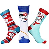 Frosty The Snowman Adult Winter Holiday 3 Pair Crew Socks