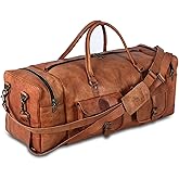 Large 32 inch duffel bags for men holdall leather travel bag overnight gym sports weekend bag
