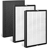 MDDJJRY 3Pack Upgraded E-400 filter＆A7 Replacement Filter Compatible With AromaRoom E-400 Air-Purifier＆Vewior ClearAir-A7 Air Purifier, H14 True Hepa 3-Stage Activated Carbon Air Purifier Filter (3)