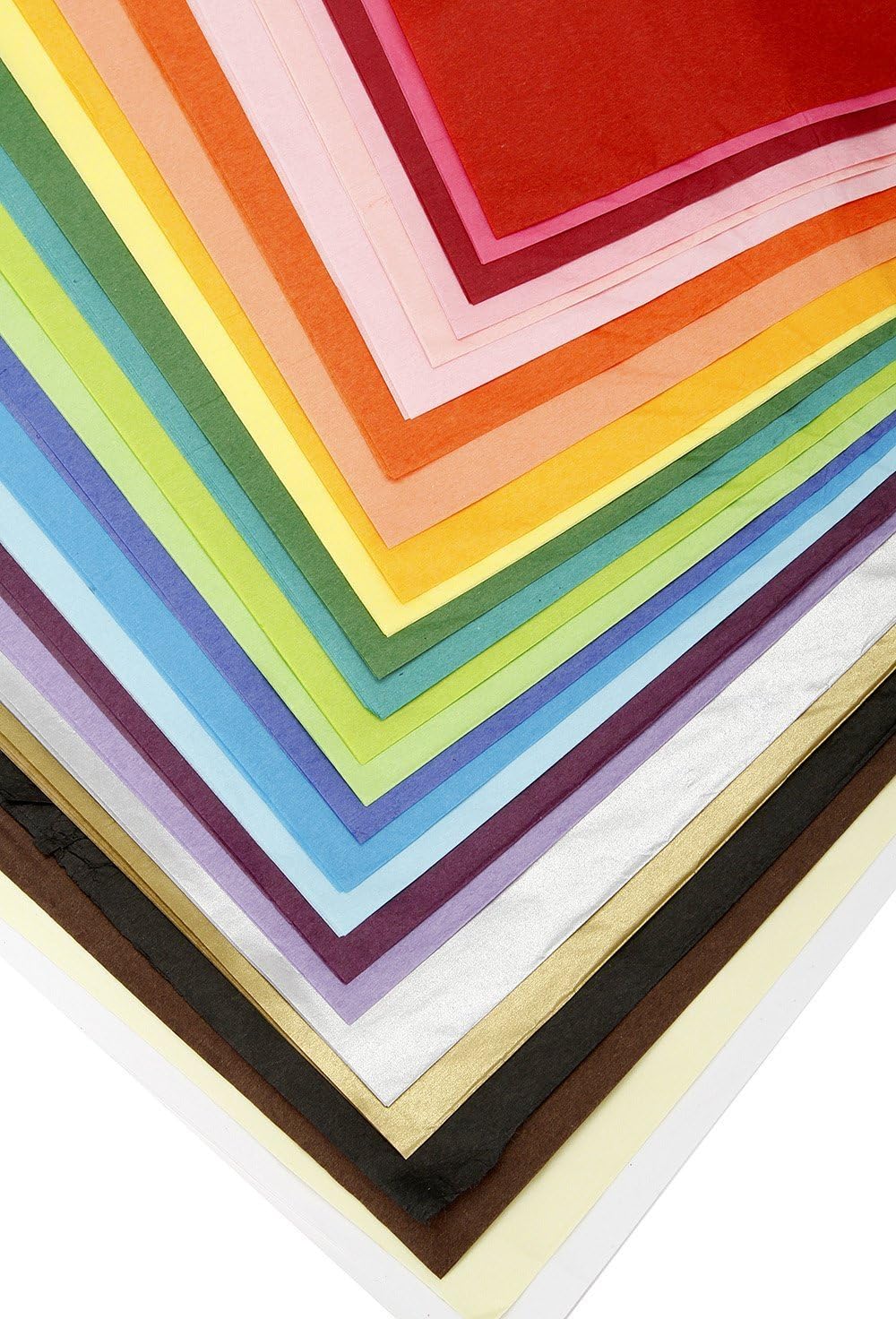 Creative Hobbies Rainbow Color Tissue Paper Bonus Pack, 20" x 26" Sheets, Assorted Colors, Pack of 100 Sheets!: Home & Kitchen