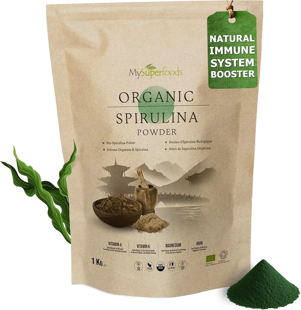 MySuperfoods Spirulina Powder Organic 1kg Vegan Calcium Rich