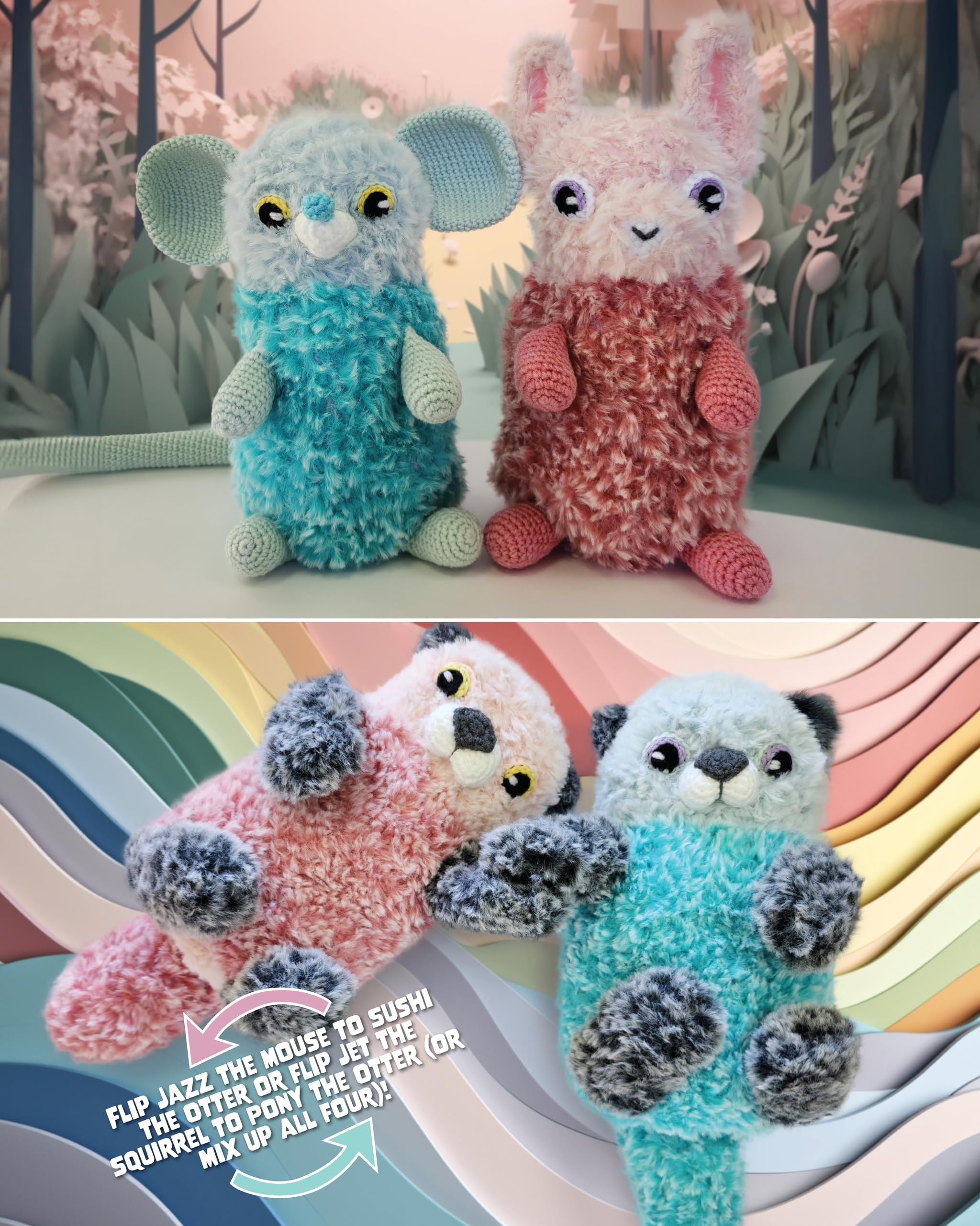 Crocheting Reversible Amigurumi Projects: Adorable 2-Way Patterns Using Fur Yarn & Easy Methods (Landauer) How to Crochet Animal Plushies That Turn Inside-Out