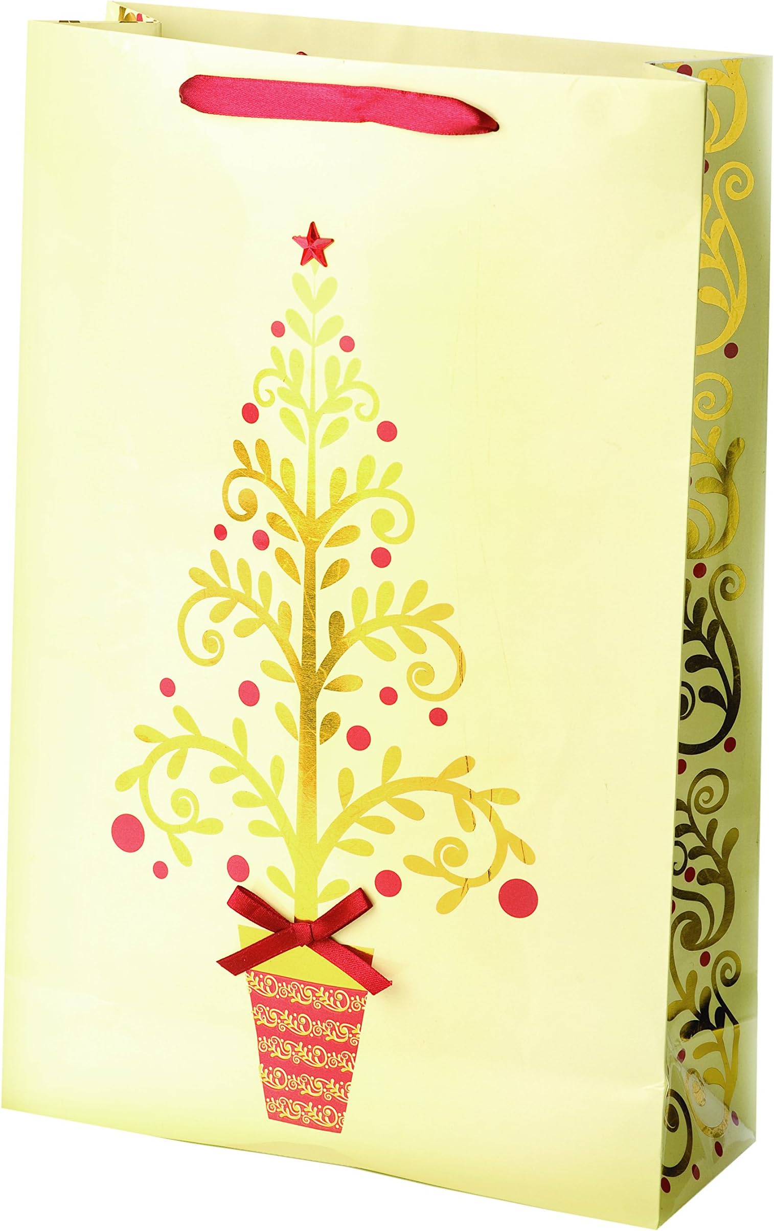 Cakewalk 2-Bottle Golden Tree Wine Bag, Multicolored,