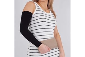 mediven Comfort for Men & Women, 20-30 mmHg Compression Arm Sleeve, Black, III (Extra Wide)-Standard