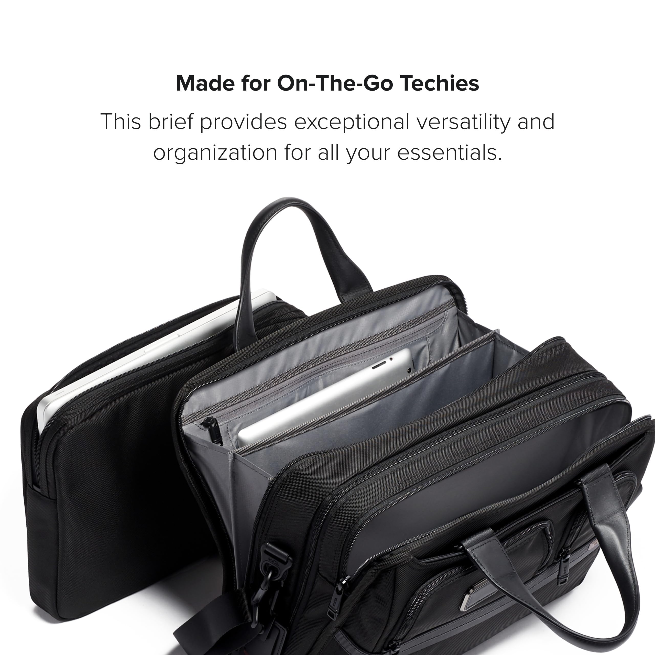 TUMI Alpha Expandable Organizer Laptop Briefcase - 15-Inch Laptop Briefcase Organizer for Men & Women - Travel Laptop Bag