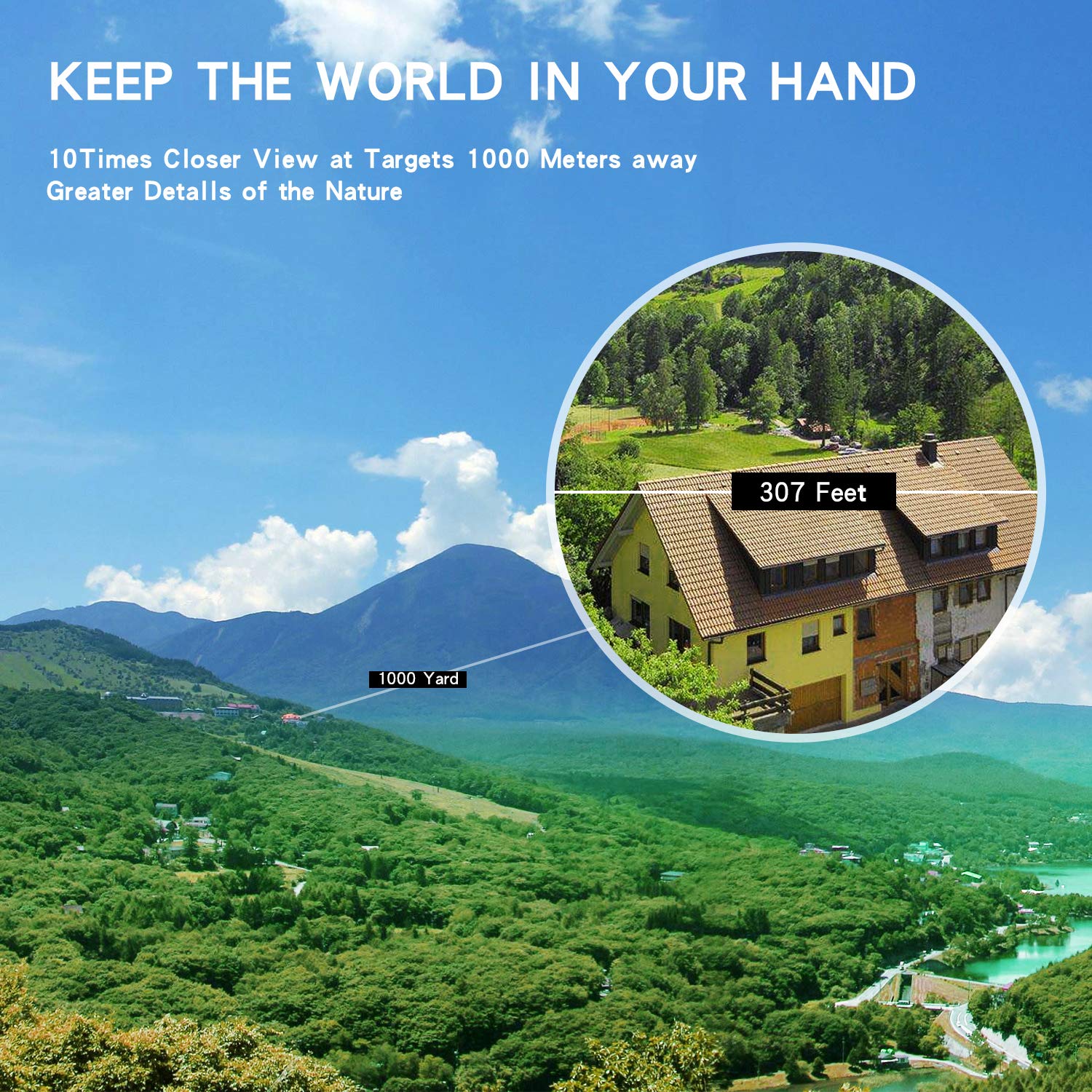 Monocular, 12X42 HD Monocular Telescope BAK4 Prism FMC Lens and Single Hand Focus for Bird Watching,Hunting,Camping and Traveling