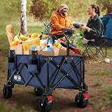 Overmont Festival Trolley on Wheels Heavy Duty Folding Wagon 330lbs Blue view 8