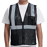 AYKRM 2 Pocket Mesh High Visibility Reflective Safety Vest for men &amp; Women ANSI/ISEA 107 Standards