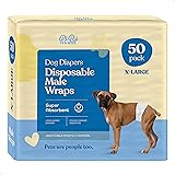 Comfortable Male Dog Diapers - 50-Pack Super