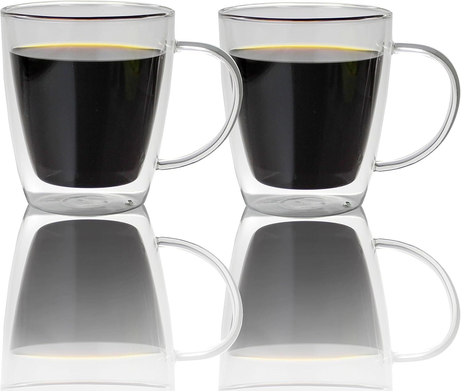 Tazas Para Cafe Mayoreo Tazas de Vidrio para Café, Doble Pared, 16 oz, Set De 2, Tazas de