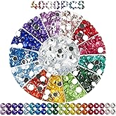 Rhinestones Diamond Painting Beads, Bead Art Diamond Painting Drills, Diamonds Art Accessories and Tools, Rhinestones for Makeup, 20 Colors Round, 4000PCS