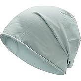 ZLYC Cotton Thin Slouchy Beanie Hat for Men Women Fashion Soft Stretch Knit Skull Cap