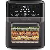 Chefman Air Fryer 6-in-1, XL 14-Quart Multifunctional Airfryer with Touchscreen Controls, Rotisserie, Food Dehydrator, Convec