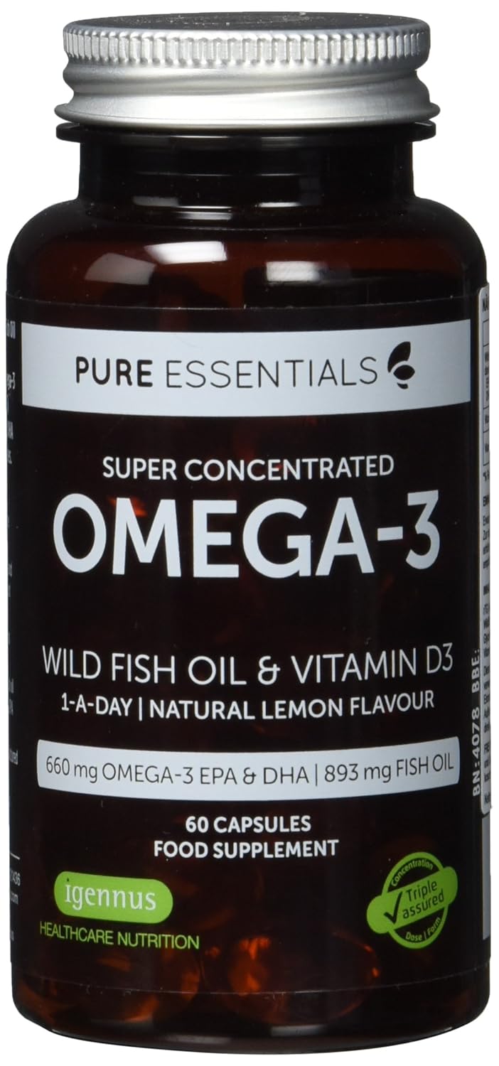 *NEW* Pure Essentials Omega3 Wild Fish Oil & Vitamin D3 High Strength