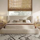 XIAO WEI King Cloud Bed Frame, Upholstered Platform Bed Frame with Headboard, 5.9" Thick Fully Padded Frame, Cream LIVESMART Fabric, Noise-Free, No Box Spring Required, Easy Assembly