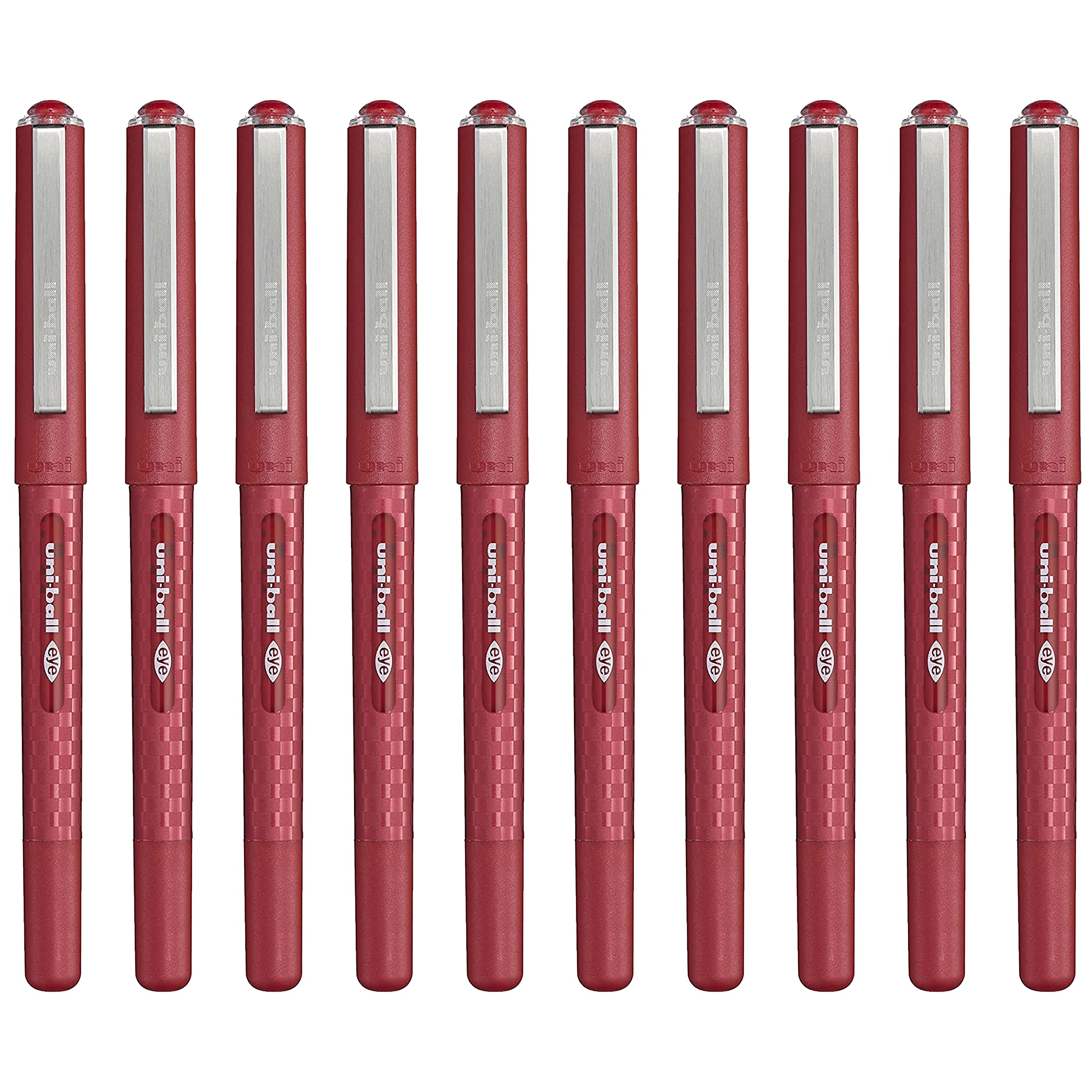 uni-ball UB-157D Liquid Ink Rollerball Pens - 0.7mm - Red Ink - Pack of 10