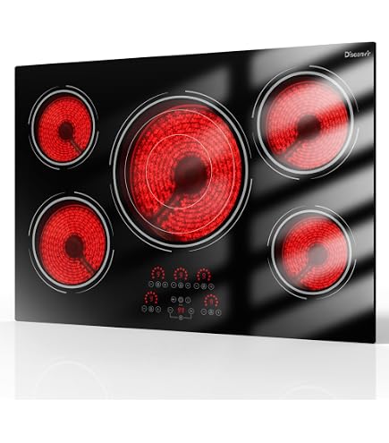 Amazon.com: Karinear Electric Cooktop 30 Inch, 5 Burner Stovetop