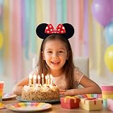 HENBRANDT Mouse Ears Headband with Red Polka Dot Bow - Fancy Dress Accessory view 6