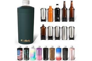 Universal Buddy XL Can Cooler by Frost Buddy - Fits 12-ounce, 16-ounce, 20-ounce, and 24-ounce Cans and Bottles - Keep Your Drinks Refreshingly Chilled for over 12 hours Emerald Elegance