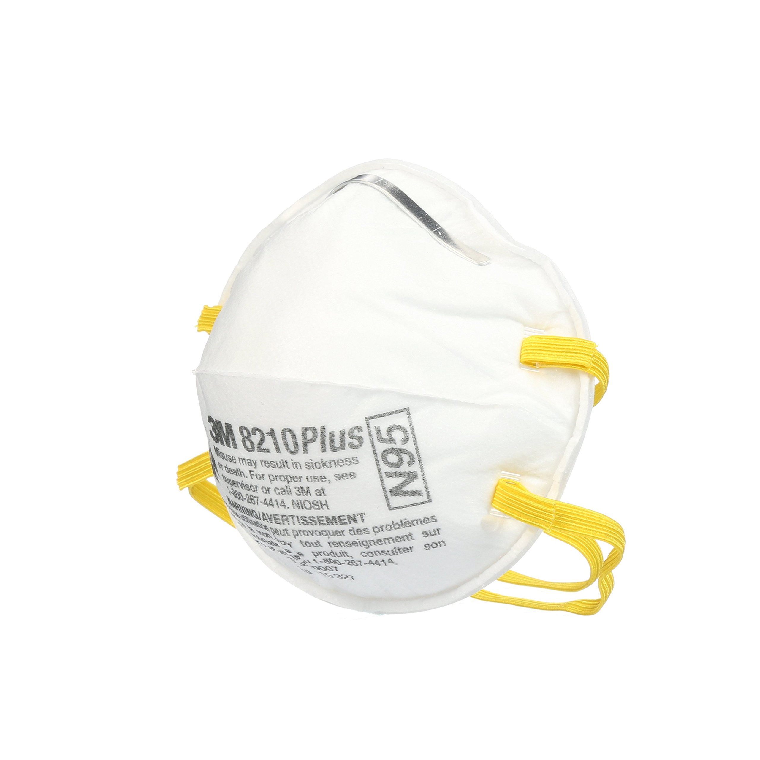 3M Dust Respirators 8210 N95 20 Pack Paint Face Safety Respirator Mask
