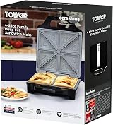 Tower 4 Slice Deep Fill Sandwich Maker 1600W Cerastone Coating T27021 view 3