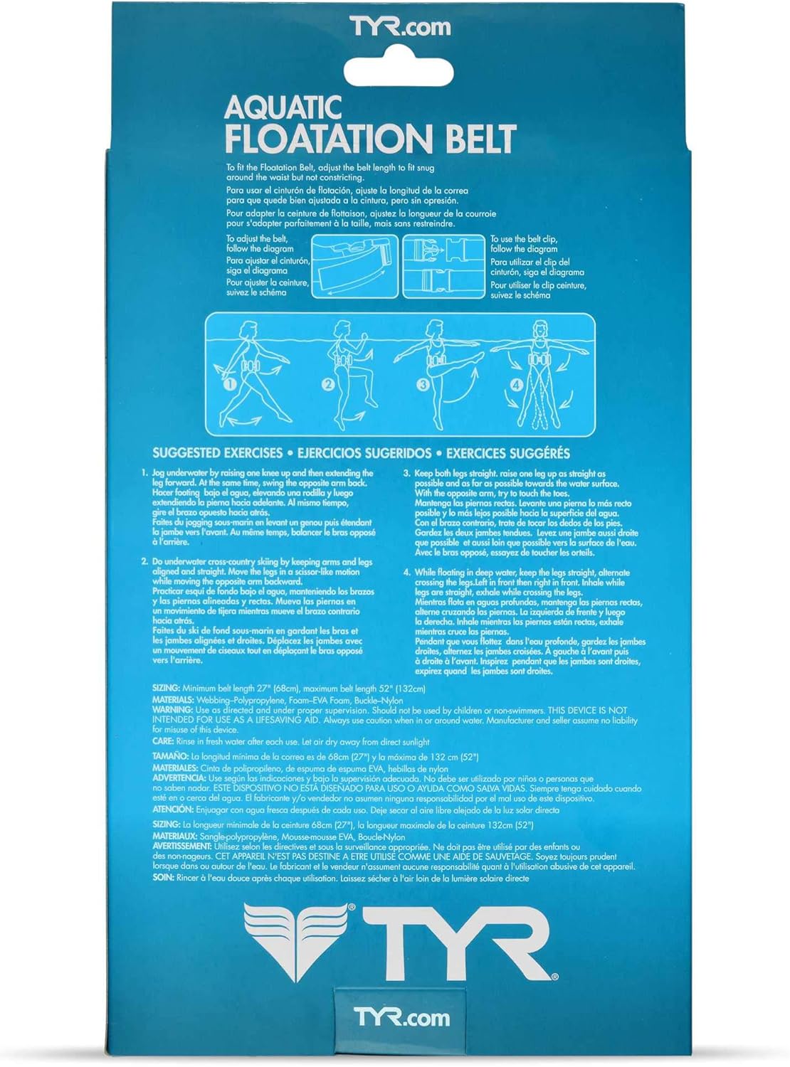 TYR Aquatic Floatation Belt, One Size : Aquatic Fitness Equipment : Clothing