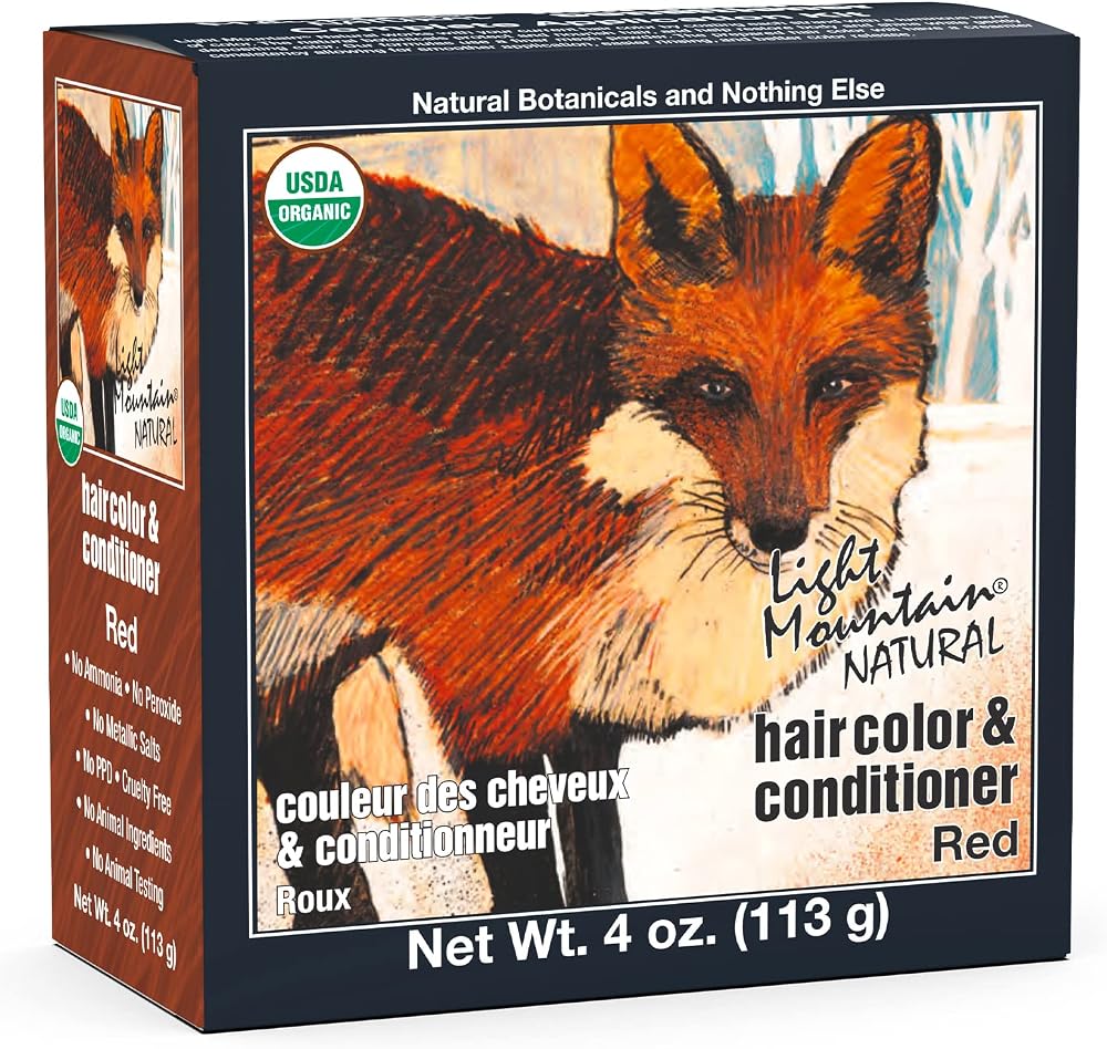 Light Mountain Red Henna Hair Color & Conditioner 120ml - Natural Botanical