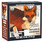 Light Mountain Henna Hair Color &amp; Conditioner &ndash; Red Hair Dye, Organic Henna Leaf Powder and Botanicals, Chemical-Free, Semi-Permanent Hair Color + 4 Hair Clips
