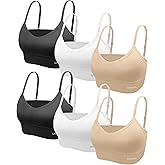 4Leezy Youth Training Bras for Girls-Sports Bra, Wirefree Bra, Padded Everyday Bra Bralette,Crop Cami Tank Top (6-14)