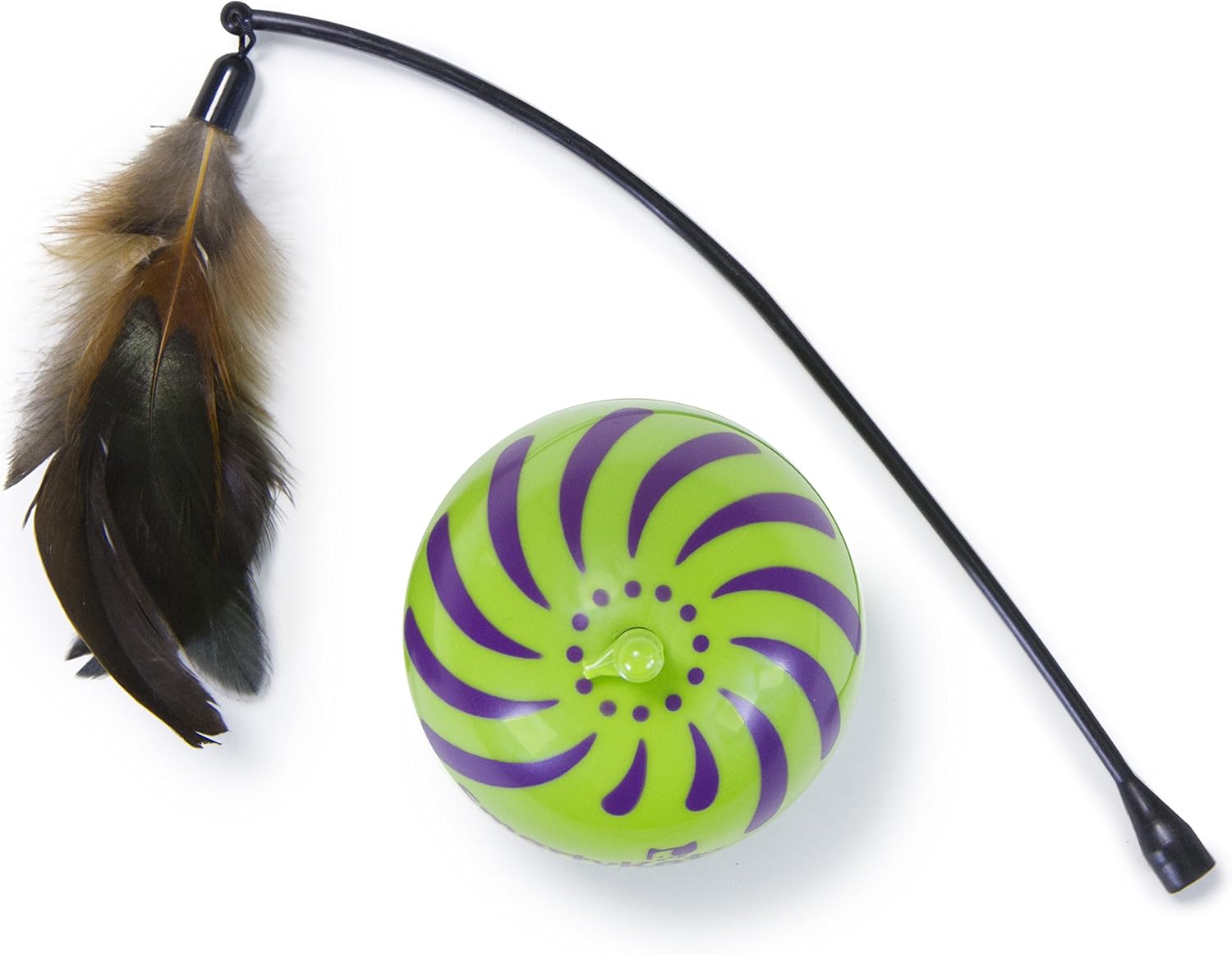 SmartyKat Feather Whirl Electronic Motion Cat Toy, As Seen On TV (9621), green : Pet Supplies