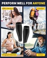 Cambivo 2 Pairs Calf Compression Sleeve Men Women Shin Splint Support view 7