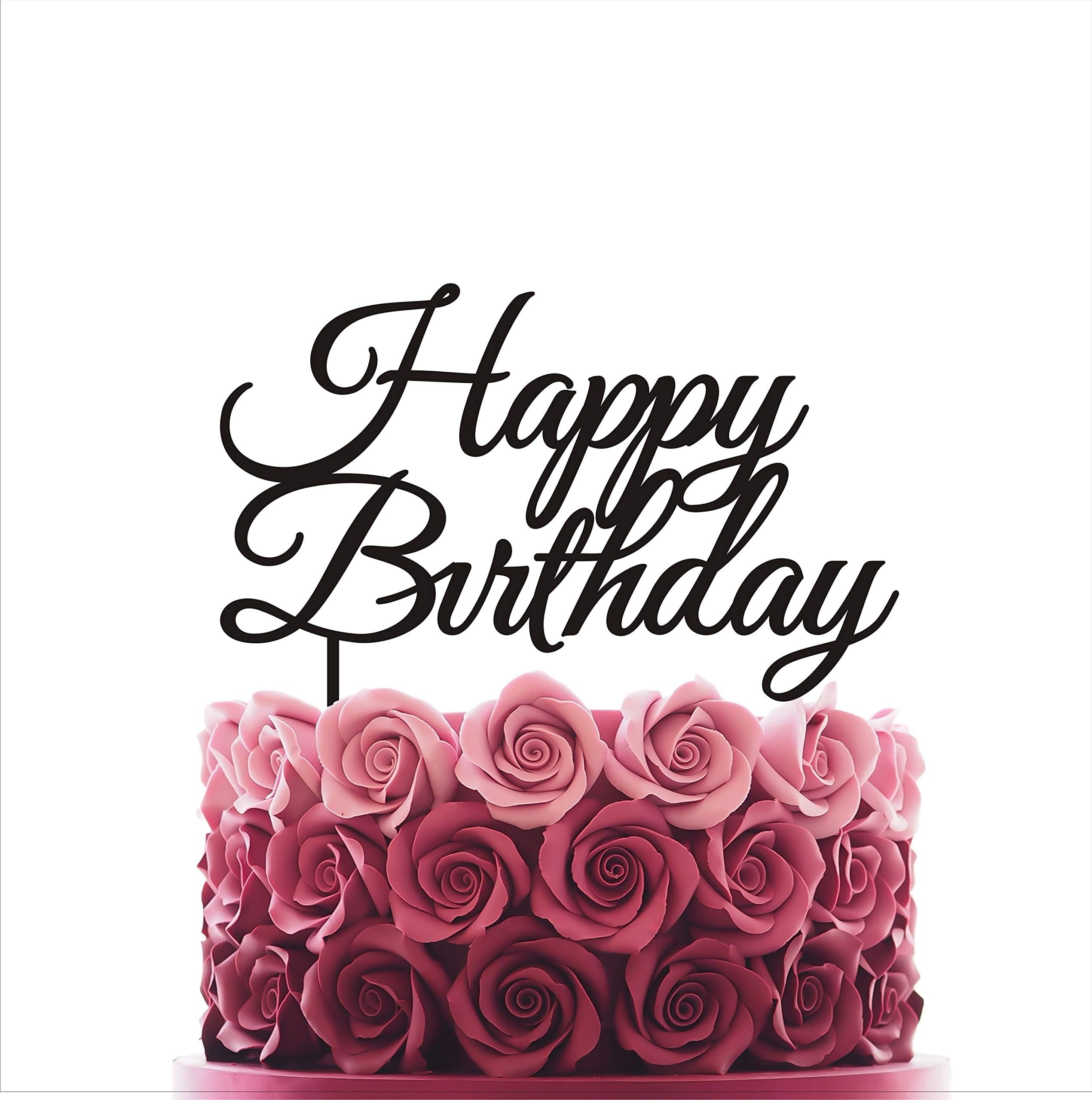 Cake Topper Birthday, Happy Birthday Cake Toppers, Birthday Decorations, Cake Decorating Supplies, Birthdays Favor, Party Decor (width 6", white)