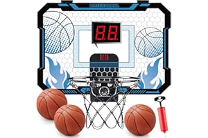 VROGTIK Indoor Basketball Hoop for Kids with Balls Mini Basketball Hoop Over The Door Basketball Hoop with Scoreboard Basketb