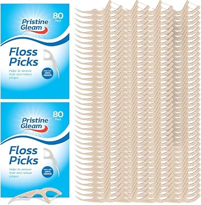 SOL 160pk Corn Starch Floss Picks Harps & Flossers for Daily Oral Hygiene