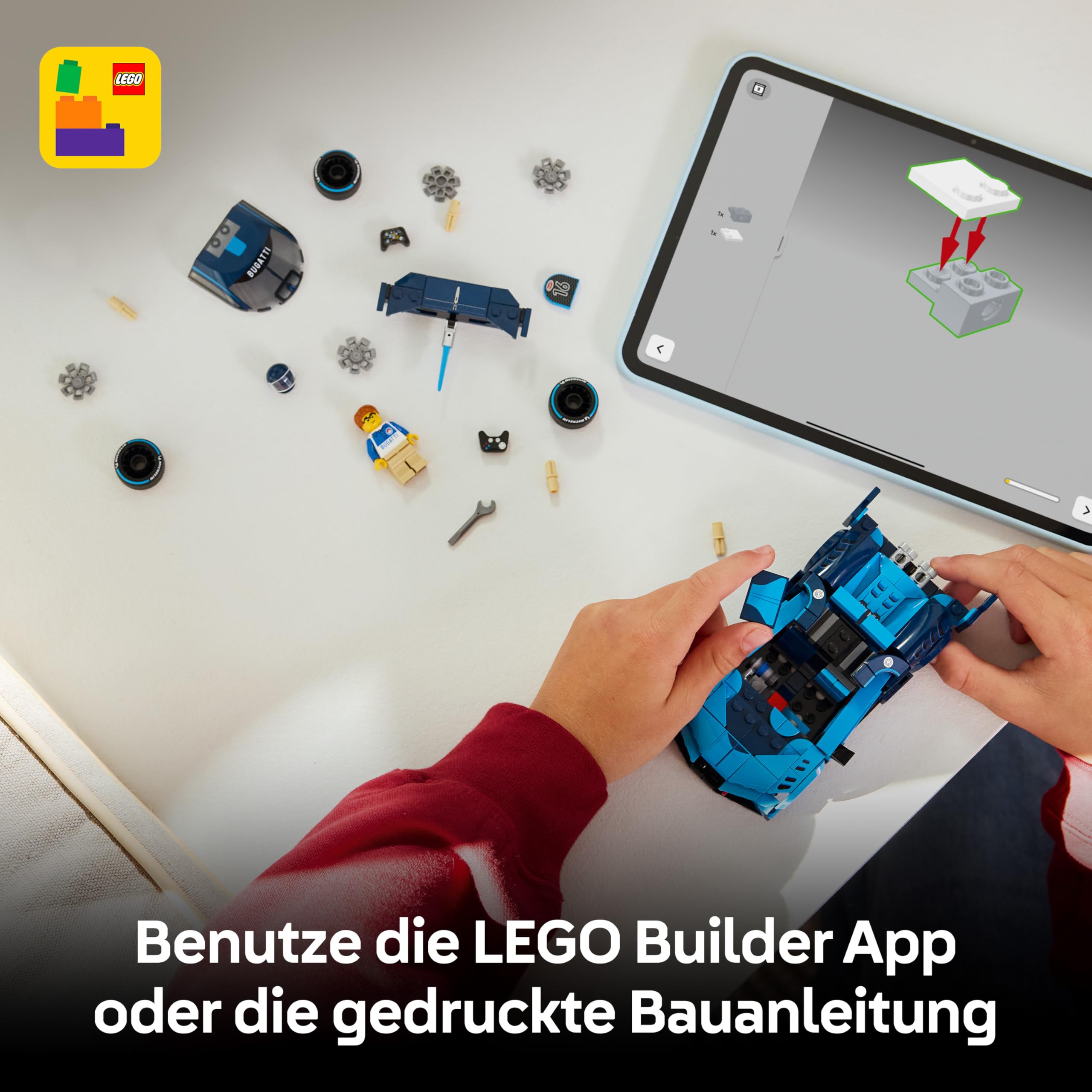 LEGO Speed Champions Bugatti Vision Gran Turismo Hypersportwagen - Modellbau mit sammelbarer Fahrer Minifigur - Gaming Geschenkidee für Jungen ab 9 Jahren und Motorsportfans - 77253 6