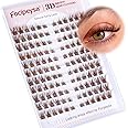 Focipeysa Eyelashes Clusters 3D Natural Eyelash Extensions Wispy Brown Lash Extension 5-15mm Individual Eyelash Extensions C Curl DIY Lash at Home