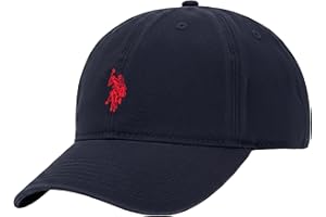 U.S. Polo Assn. Baseball Cap, 100% Cotton Adjustable Dad Hat with Small Pony Logo