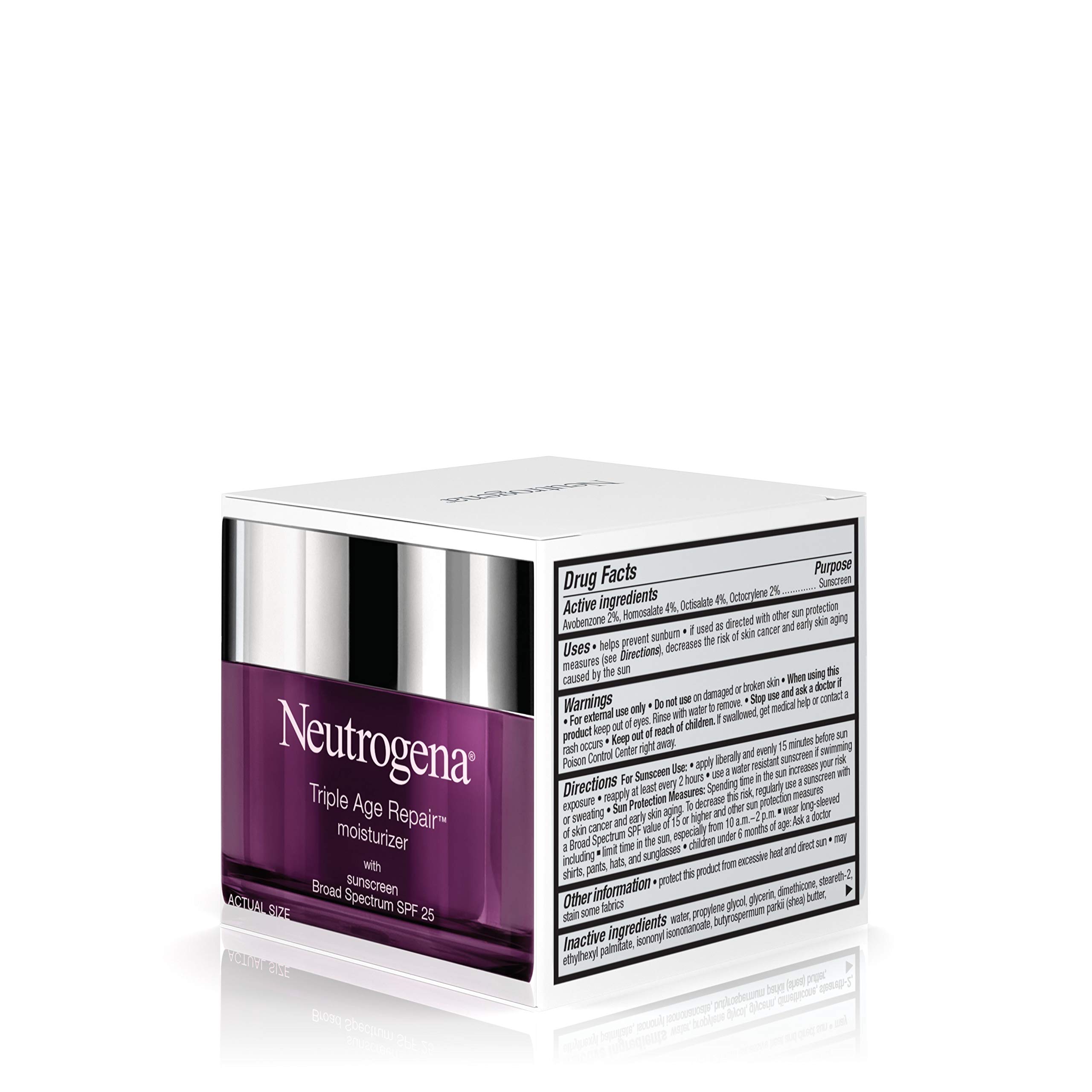 Neutrogena Triple Age Repair AntiAging Face Moisturizer with SPF 25
