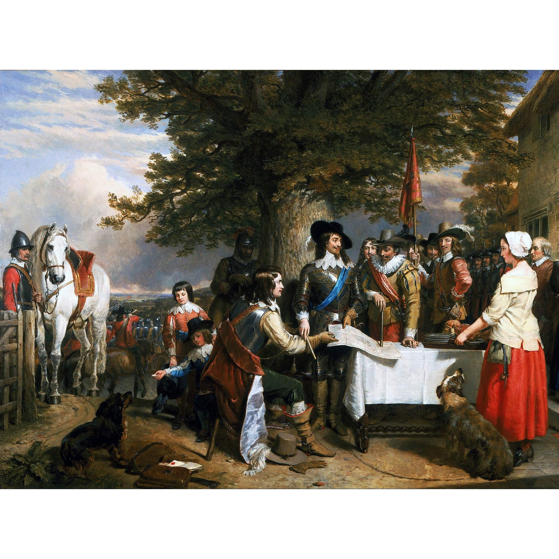 Landseer Eve Battle Edge Hill Civil War Painting Large Wall Art Print Canvas Premium Mural