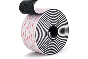 NDCADHESIVE Dual Lock SJ3550 Made of 3M Heavy Duty Reclosable Fastener 2" x 7.5Ft Industrial Strength Mounting Strips Self Mating Interlocking Hook with Strong Adhesive for Indoor Outdoor Home Office Deco