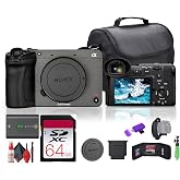 Sony FX2 Full-Frame Digital Cinema Camera with 33MP Sensor and AI Autofocus (ILME-FX2B) + 64GB Memory Card + Camera Bag + Flexible Tripod + Cleaning Kit + Hand Strap + Card Wallet + More (Renewed)