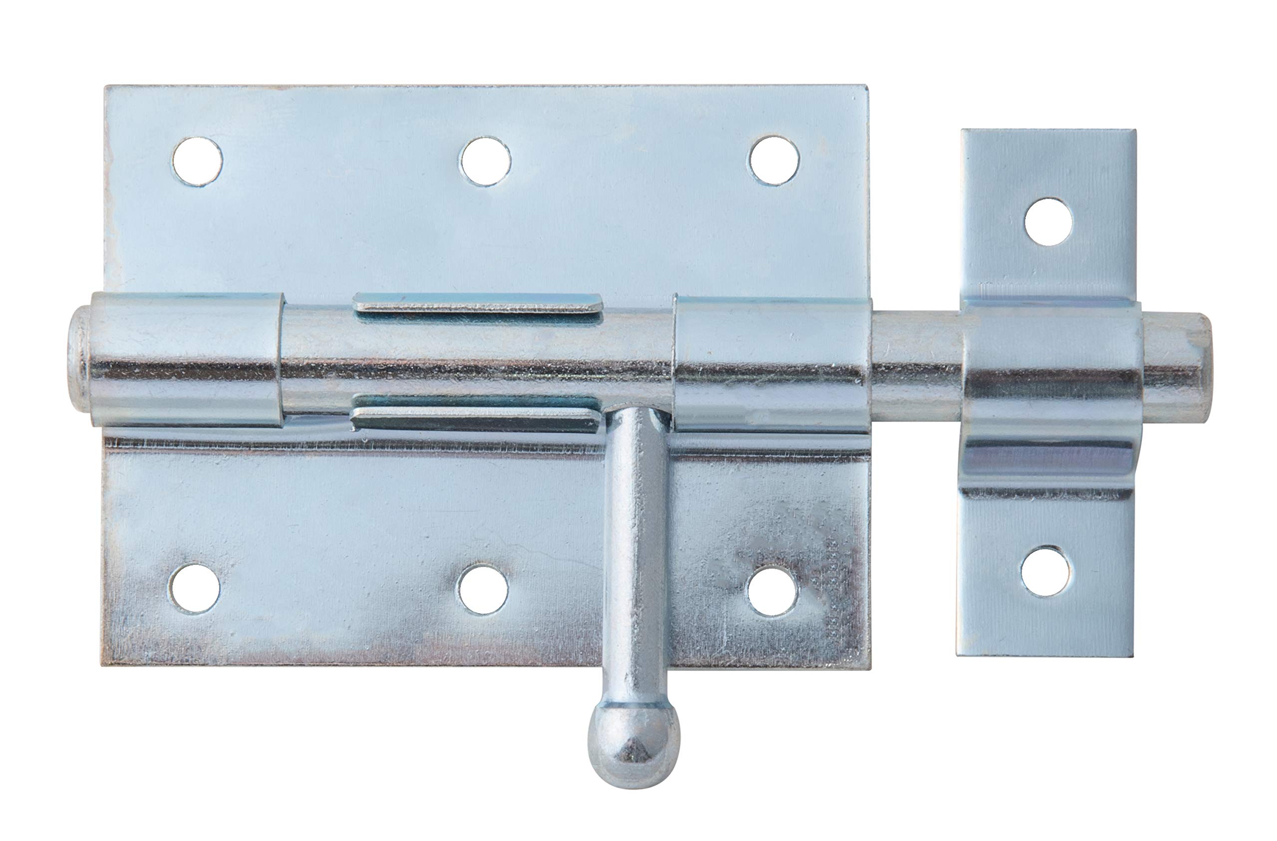 GAH-Alberts 137038 Round Bolt Lock with Round Handle and Fixed Tab 80 x 58 mm Oberflaeche: galvanisch gelb verzinkt