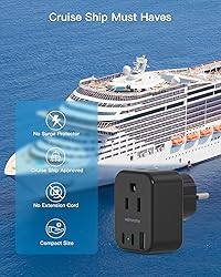 HANYCONY Type F Travel Plug Adapter, Germany France