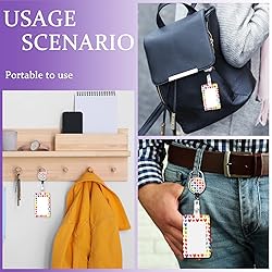 Onevenvi ID Badge Holder with Lanyard, Colorful