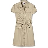 French Toast Girls' Short Sleeve Safari Dress