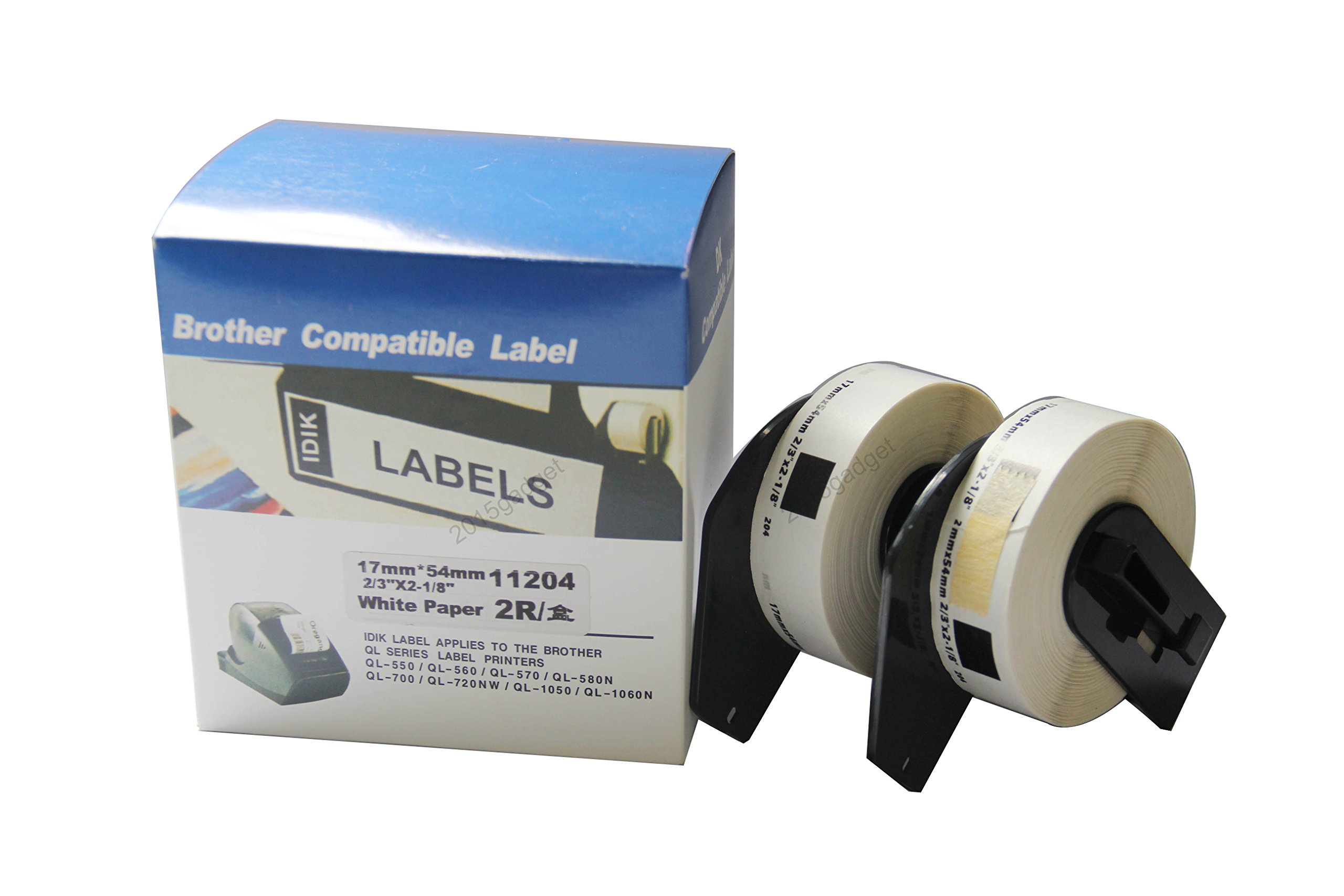 2Roll IDIK Multi-Purpose Label Compatible for Brother DK-1204 Return Address Label 17mm*54mm*400pcs/roll