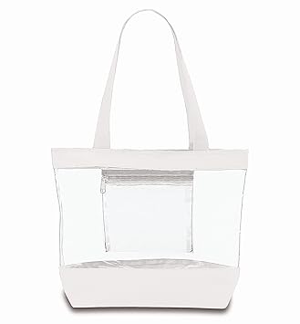 clear white purse